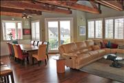 Spacious living room with lots of seating